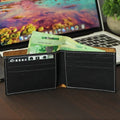 Hot Selling Custom Laser Engraving Leatherette Short Wallets Minimalist Premium Pu Leather Wallet