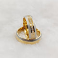 Western His and Hers 2pcs Wedding Engagement Rings Sets for Girls Couples 24k Gold Plated Jewelry Stainless Steel Ring
