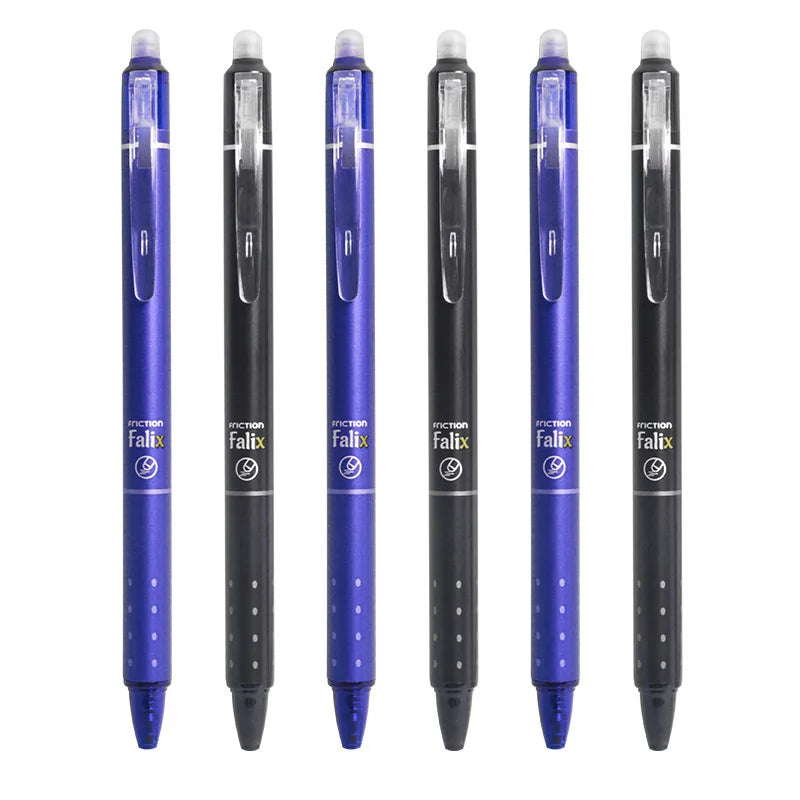 Push Type Erasable Neutral Pen Easy to Rub Student Office Pen Push Type Water Pen Wholesale in Stock