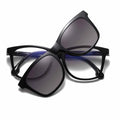 95913 Hot sales Ready Stock  frames glasses with sunglasses polarized magnetic clip on sunglasses