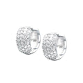 Micro Pave 18k Vintage Sterling Silver Zircon Earrings 18k Gold Plated Earring Luxury Atmosphere Personality Zircon Hoop Earring