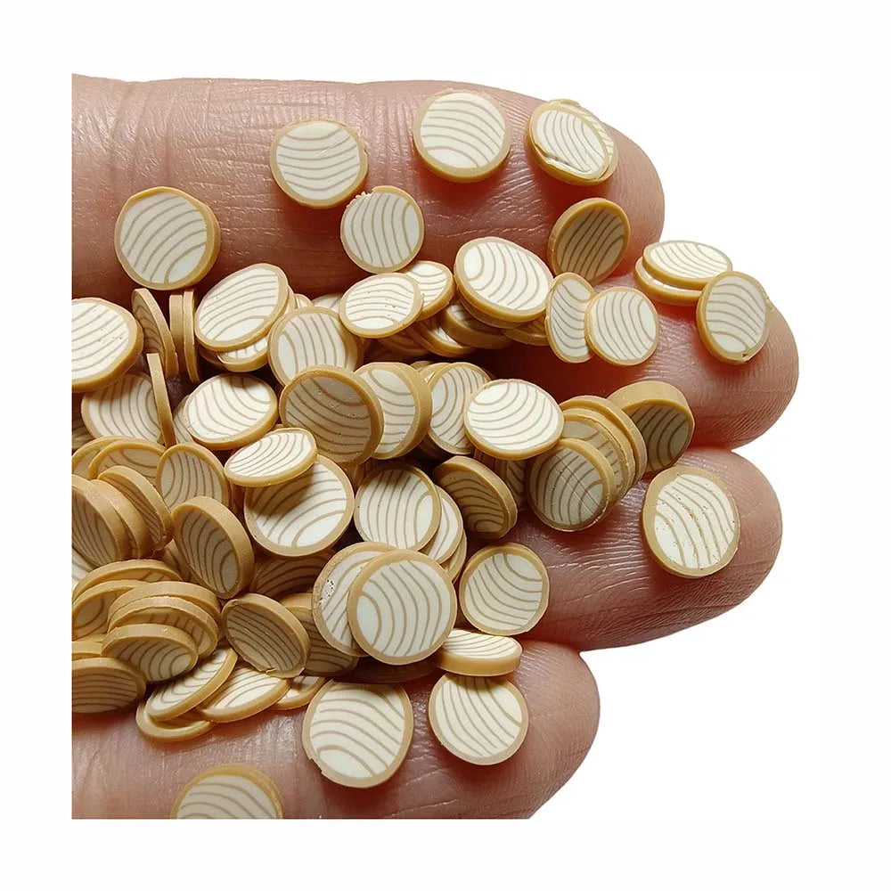 Hot Selling Mexican Dessert Pink Conchas Sweet Bread Clay Sprinkle Slice for Crafts Making Tumbler Shaker Filling DIY