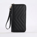 Women PU Leather Wristlet Bag with Card Holder Adjustable Strap Multi-Functional Zipper Pocket Crossbody Purse for Everyday