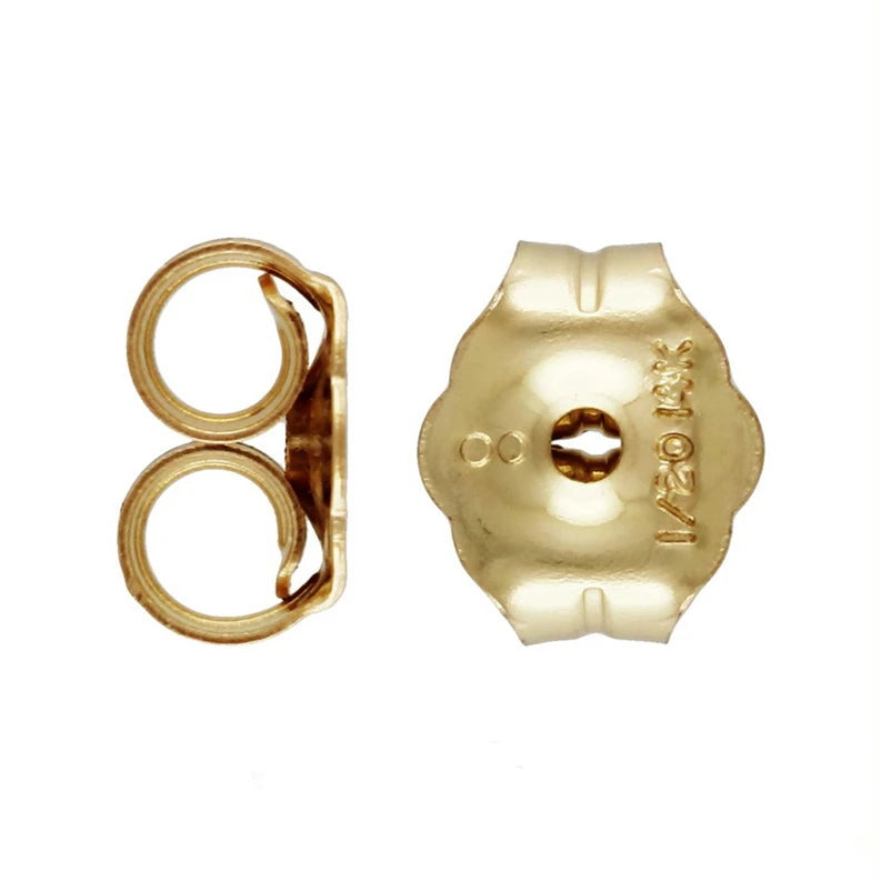 Premium Jewelry Accessories Anti-Allergy Earplugs 14K Gold Filled Butterfly Stud Earring Back