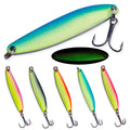 6.5cm-13g Wholesale Metal Trout Fishing Spoon Lure Artificial Hard Bait with Hooks for Saltwater & Ice Fishing Lummious Bait