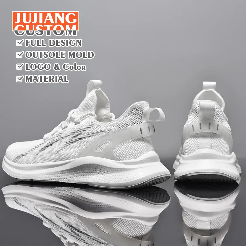 2023 Men's Running Shoes New Breathable Mesh Soft Sole Comfortable Sport Shoes Anti-Slip Big Size 47 48 Autumn Winter