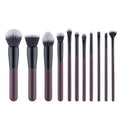Wholesale Makeup Brush Private Label 11pcs Face Eye Soft Dense Synthetic Hair Wood Handle Makeup Brushes Set