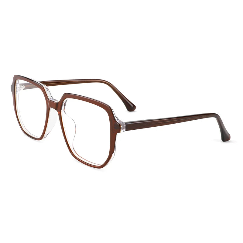 Wholesale Radiation Protection Optical Eyeglasses Large Frame Square Acetate Glasses for Women