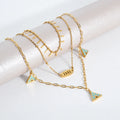 Fashion Jewelry Simple Luxury Pendant Silver Stainless Steel 18k Gold Plated Necklace Women