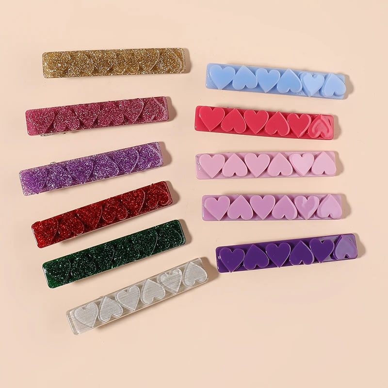 MiDairy Factory Direct Sale Heart Shaped Acetate Hair Claws for Girls Ladies Hair Accessories 820062 54x10mm