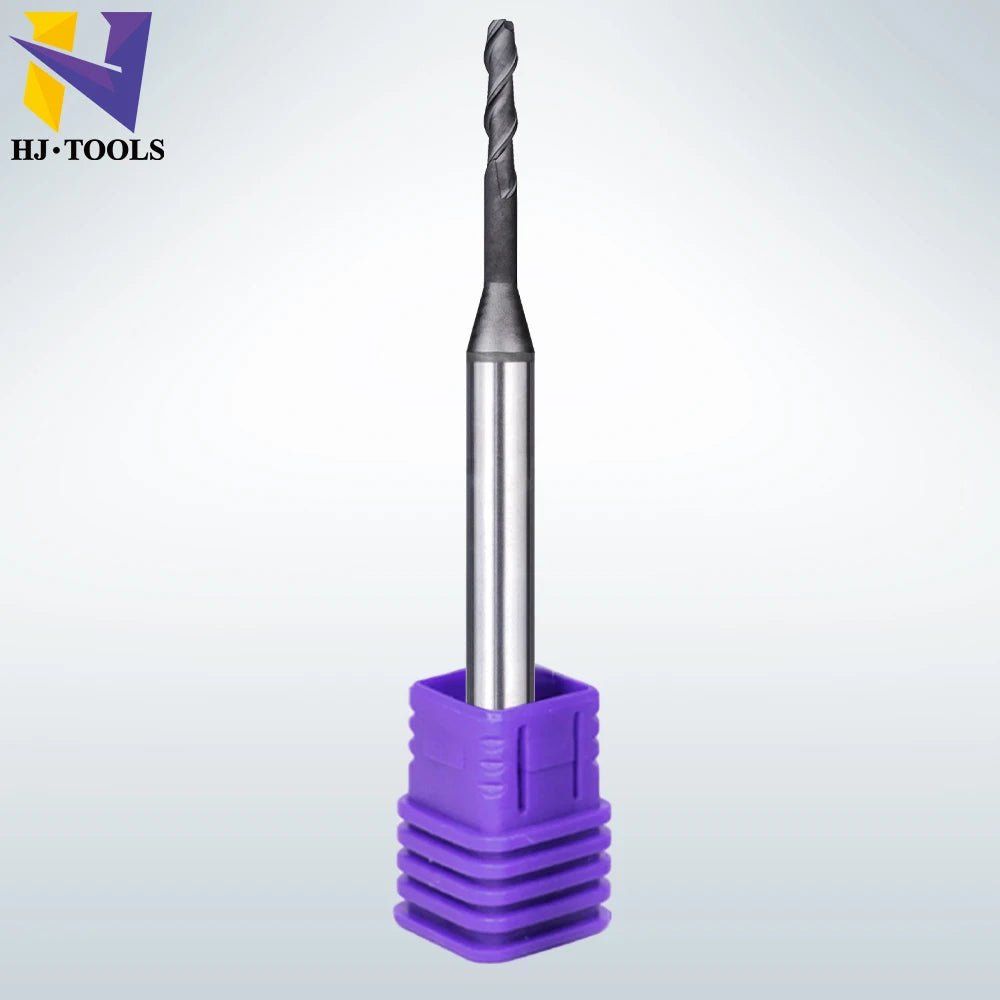 2 Flutes Square Long Neck End Mill Router Bit Carbide 40 Helix 92HRA Hardness for Graphite Altin Coating OEM/ODM Supported