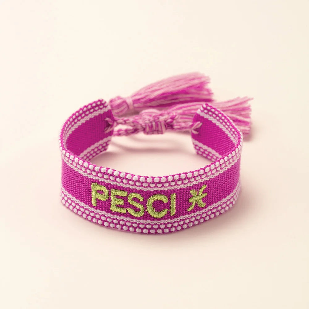Factory Wholesale Design Bracelet Custom Make Jewelry Fabric Adjustable Tassel Bracelet