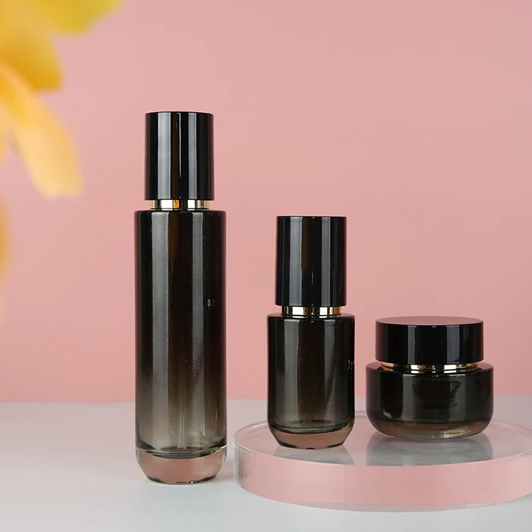 Luxury Skincare Cosmetic Packaging Containers Skin Care Set Glass Skincare Packaging Pump Bottles and Jars