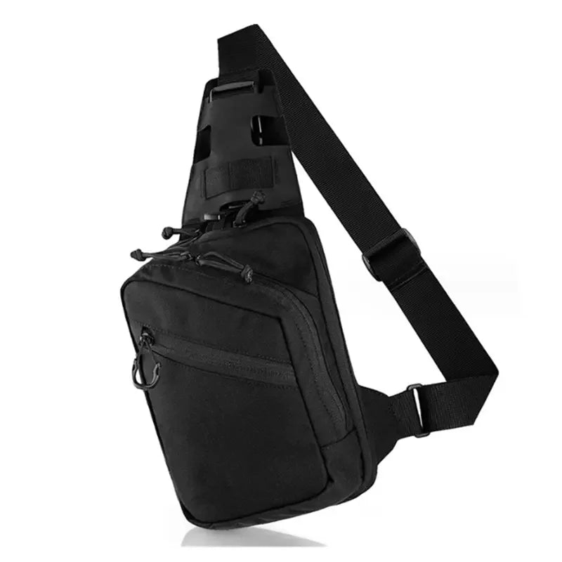 Tactical Nylon Shoulder Bag with Concealed Holster Carry CCW EDC Tools Sling Chest Pack Fashion Style