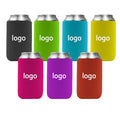 Custom Logo Printing OEM Blank Stitched Drinks Folding Neoprene Beer Can Cooler Sleeve Beverage Bottle Holder for Wedding Party