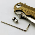 Buck 110 Pushing Knife Nail Folding Push Button Push Knife Nail 416 Stainless Steel Folding Knife Screw Pusher Screw