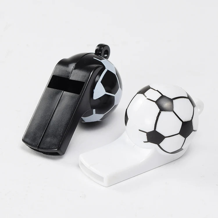 High Quality Color Plastic Football Shape Soccer Toys Whistle for Promotional Gift