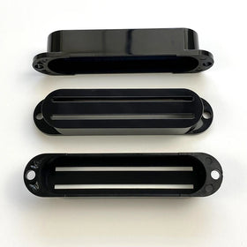 Guitar Single Coil Sized Humbucker Guitar Pickup Covers in Black