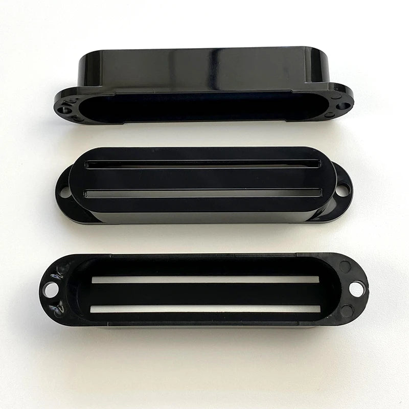 Guitar Single Coil Sized Humbucker Guitar Pickup Covers in Black