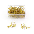 15pcs/box Cartoon Animal Bird Paper Clip Student Stationery Large Gold Rose Gold Clip Cute Office Accessories Bookmark