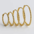 Fashion High Quality Jewelry 925 Silver Earrings Jewelry Gold Plated Circle Wave Point Sterling Silver Hoop Earrings for Women