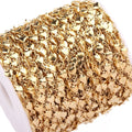 Waterproof PVD Gold Plating Stainless Steel Heart Necklace & Bracelet Chain Necklace Sold by Meter