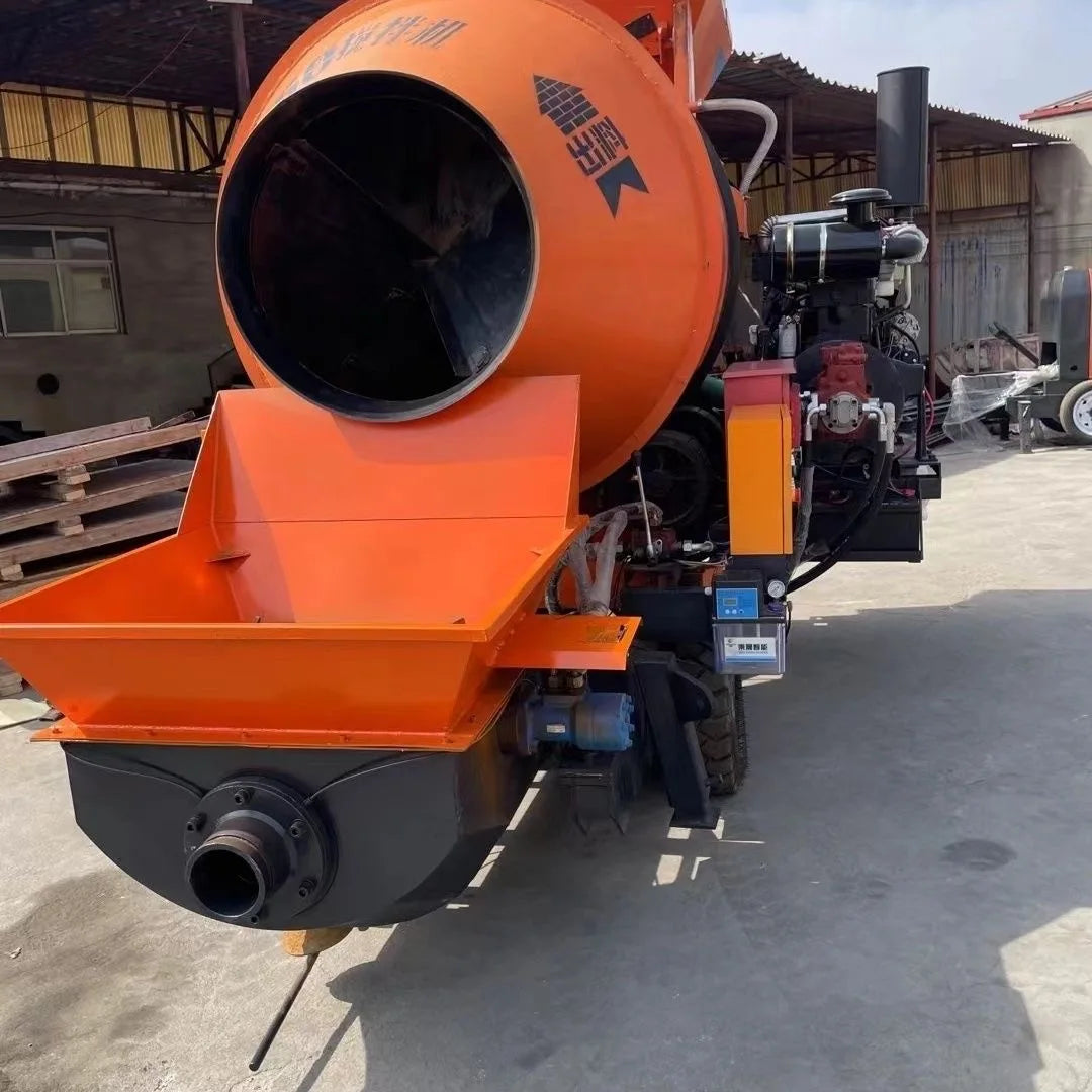 High Quality Manufacturer Cheap Small diesel Concrete Pump With Mixers Machine