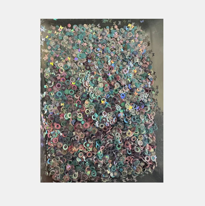 Butterfly Circle Glitter Mixture Nail Sequins for Tumbler Craft Glitter Butterfly Sequin Paillettes DIY Manicure Nail Art