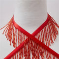 G008 Multi-section Tube Home Textile Accessories Hats Beaded Fringe Tassel Lace Curtain Spikes