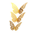 Elegant Butterfly Wall Paper Stickers for Kids Hollowed Party and Festival Decoration Card Holder Goblet Glass Card Supplies