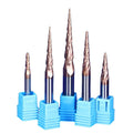 HUHAO HRC 55 Tapered Ball Nose End Mill TiSiN Coated Cnc Taper Milling Cutter Tungsten Steel Carbide Router Mill Bit