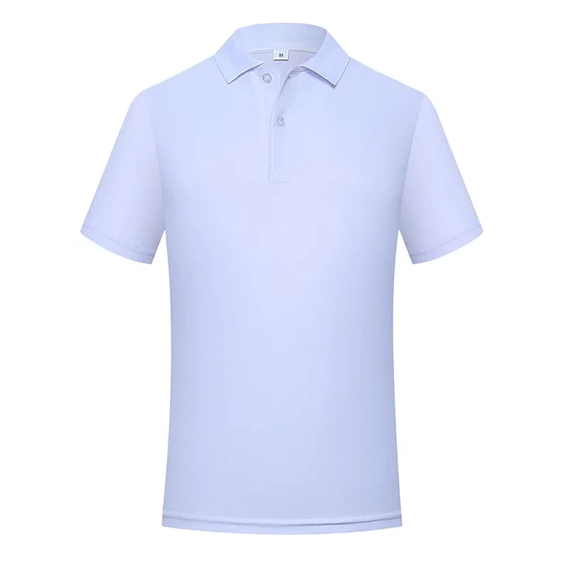 Wholesale Men's Mercerized Cotton Golf Work Team for Polo Shirts Custom Logo & Embroidered Text 2025 Solid Pattern Knitted