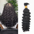 Hot Selling Human Hair Extensions 100% Natural Color 100 Grams 10-32Inch for Wholesale Deep Wave Bulk Human Braiding Hair