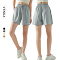 Female Breathable Fabric Cooling Feeling Sun Protection Shorts High Elastic Waist Quick Drying Running Yoga Pants