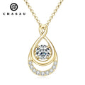 Luxurious Jewelry 925 Sterling Silver Necklaces 6.5mm 1.0 Carat Moissanite Waterdrop Infinity Pendant Necklace for Women