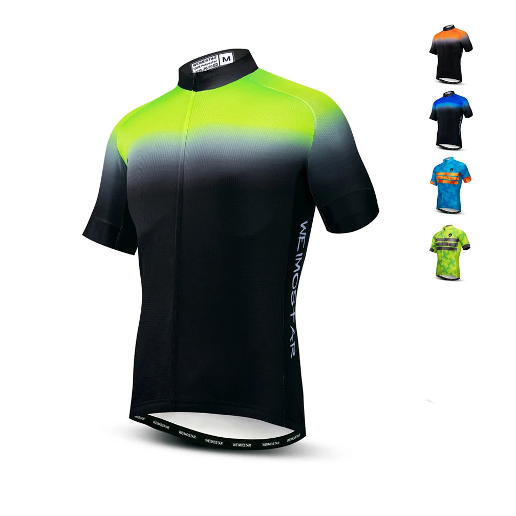 Men's Customizable Breathable Quick Dry Sportswear Team Cycling Jersey Summer MTB Bike Racing Digital Print Comfortable Shirt