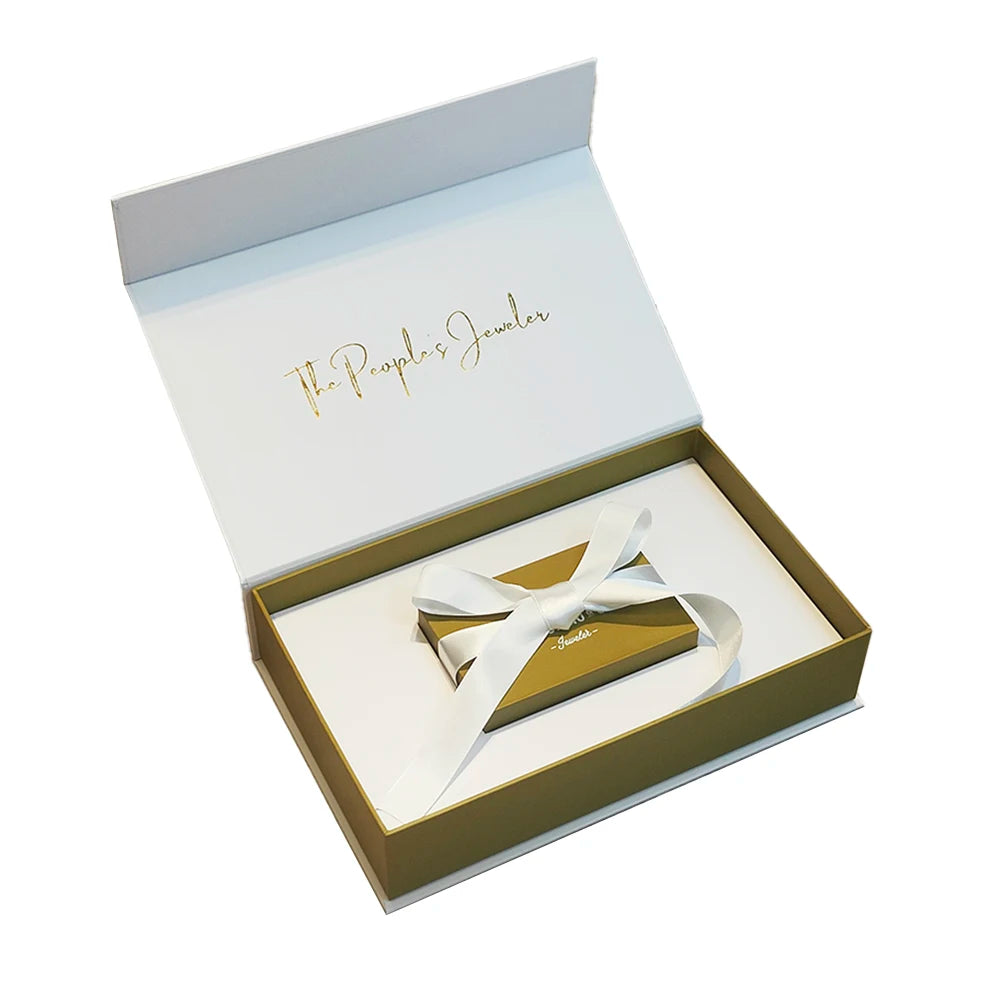 Branded Necklace Printed Packing Kraft Wholesale Luxury Cardboard Paper White Packaging Gift Box for Jewelry
