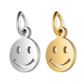 Fashion Accessory Gold Plated Silver Jewelry Pendant Smile Laugh Face Charm for Emotion Bracelet DIY Making Necklace