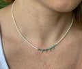 Zooying Tiny Bead Bohemian Dainty Turquoise Beaded Beach Choker Necklace Jewelry