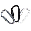Aluminum D-Ring Locking Carabiner Clip for Keys Camping Hammock Hiking Buckle Locking Outdoor & Gym