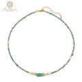 Eye Agate Natural Stone Freshwater Pearl Natural Turquoise Long Beaded Necklace Luxury Jewelry Natural Stone Long Necklaces