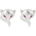 2025 Hot New Fashion 925 Silver Fox Stud Earrings Trendy Animal Pattern Statement Jewelry for Women Girls Gift for Weddings