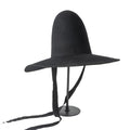 Ready to Ship New Men Women Black Wool Felt Hats Women Wide Brim Fedora Hats 22cm Hight Conical Hats