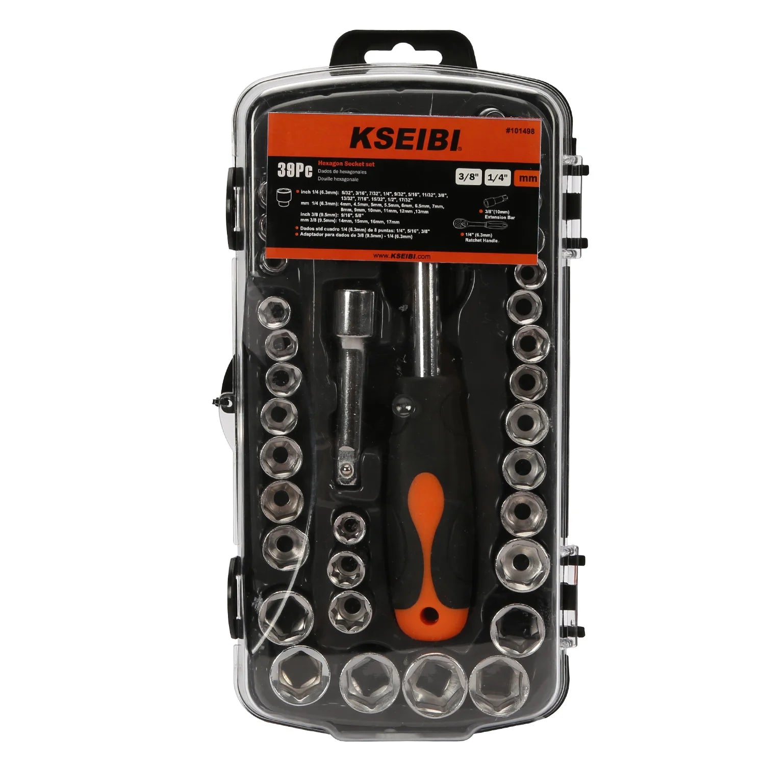 KSEIBI Hexagon Socket Set and Ratchet Set Hand Tool Set