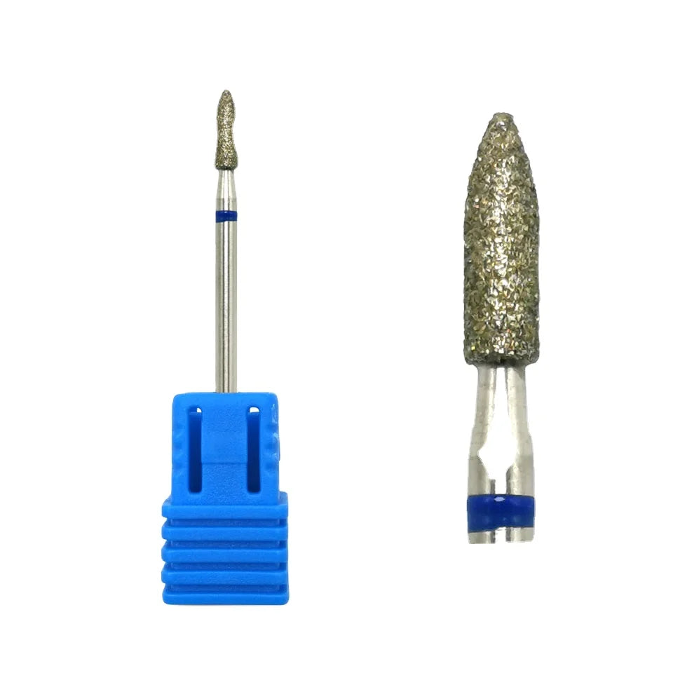HYTOOS Diamond Nail Drill Bit 3/32" Rotary Manicure Bits Cuticle Clean Burr Nails Accessories Mills Tool