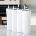 Hot Sale Top Seller Skinny Tumblers 20oz Stainless Steel Double Wall Insulated Sublimation Blanks Tumblers With Lids and Straws MegaBDM