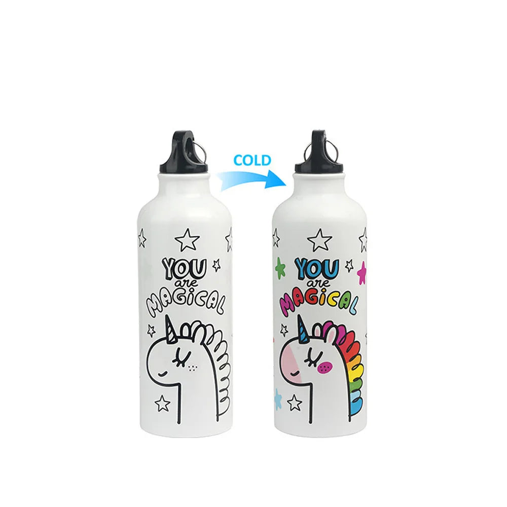 Madou Luxury Aluminum Water Bottle 500ml Reusable Sport Gym Sublimation Blanks Custom Logo Cute Outdoor Design