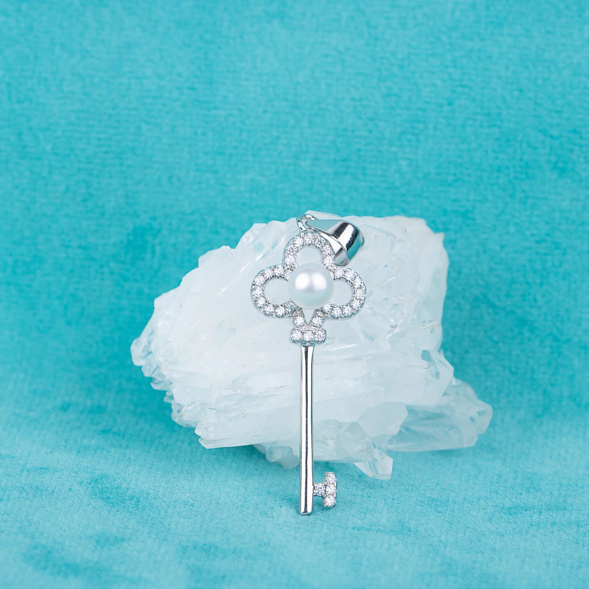 P030541 DIY 7-8mm Natural Freshwater Pearl Pendant Accessory 925 Sterling Silver Engagement Jewelry Necklace for Women