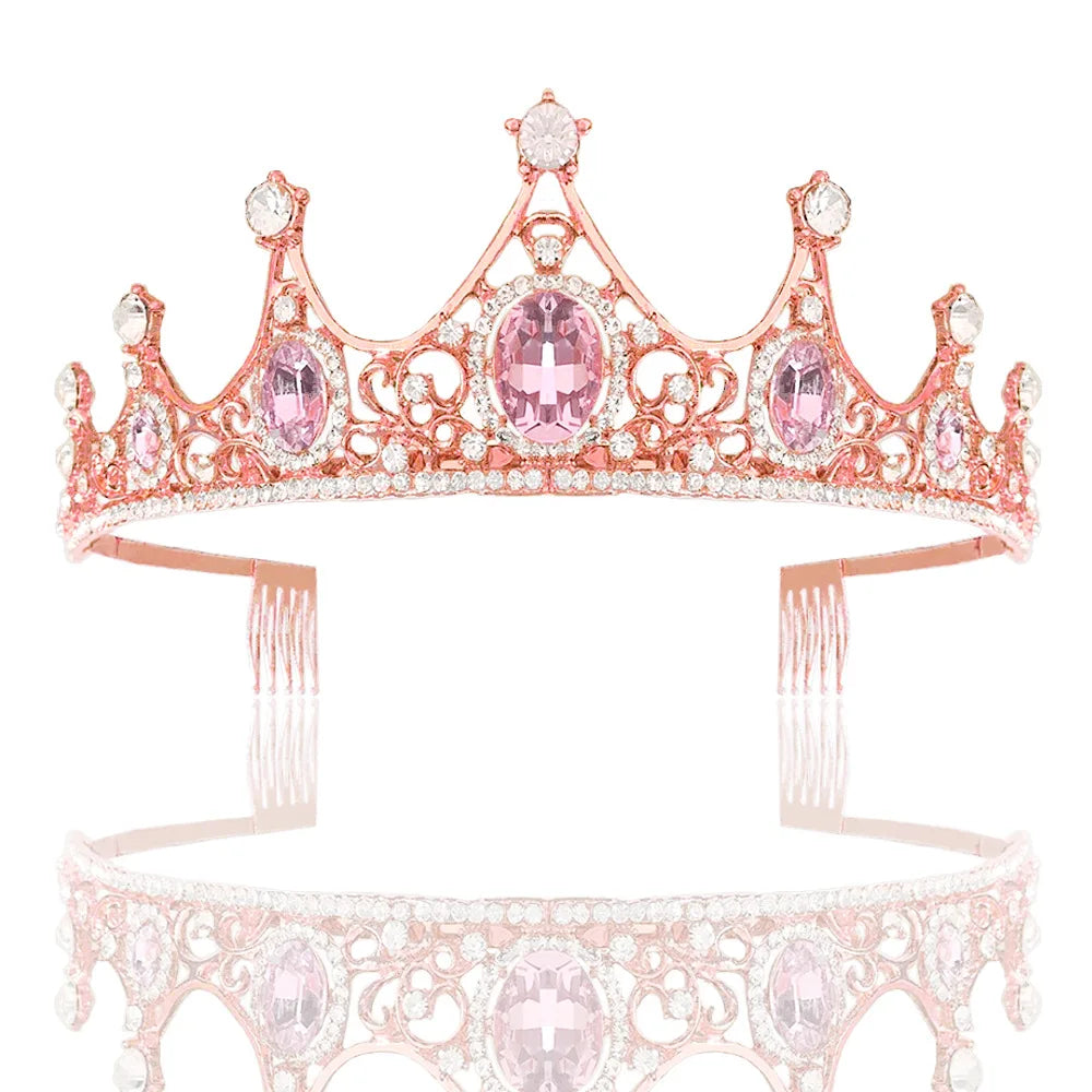 Newest Design Girls Elegent Tiaras Crystal Pageant Wedding Rhinestone Crown