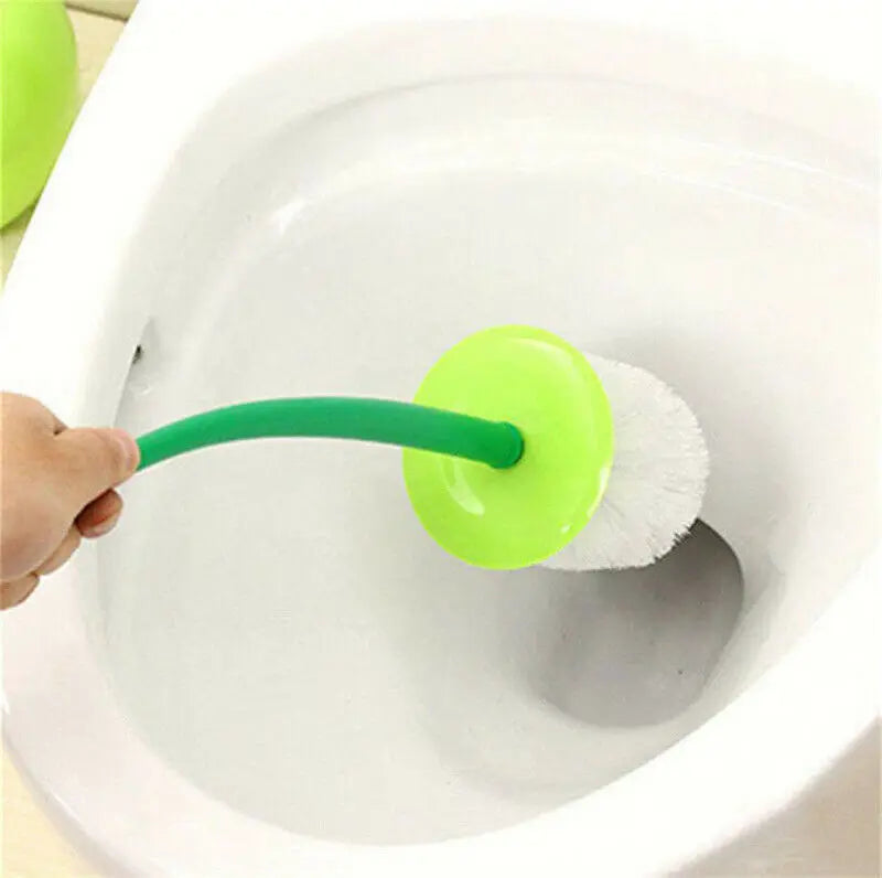 HelloWorld Creative Home Toilet Brush Plastic Bathroom Cleaning Set Creative Lovely Cherry Shape Lavatory Cleaning Products With Base